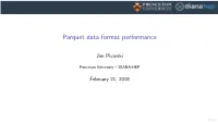 Parquet Data Format Performance