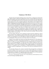Summary of the Thesis