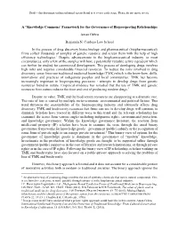 A “Knowledge Commons' Framework for the Governance Of