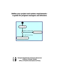 Define Your Project and System Requirements - a Guide for Program Managers and Directors