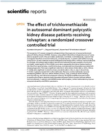 The Effect of Trichlormethiazide in Autosomal Dominant Polycystic
