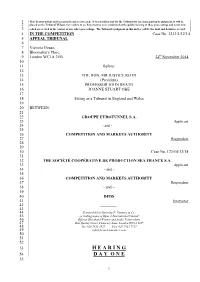 Transcript of Hearing (Day 1)