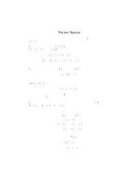Vector Spaces