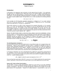 EXPERIMENT 5 Determining K A