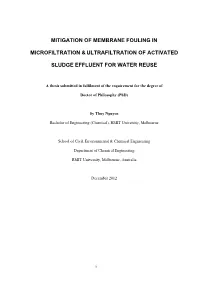 Mitigation of Membrane Fouling in Microfiltration