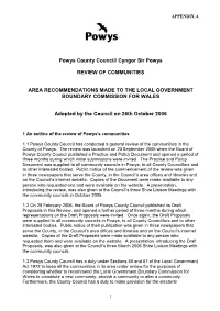 Powys Communities Review Report