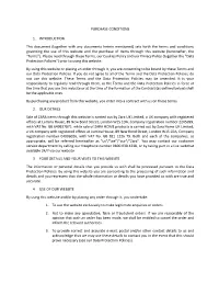 PURCHASE CONDITIONS 1. INTRODUCTION This Document