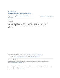 2016 Highlander Vol 101 No 6 November 15, 2016
