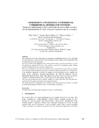 ASSESSMENT of POTENTIAL COMMERCIAL CORRIDORS For