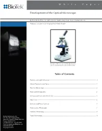 Development of the Optical Microscope