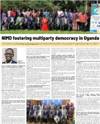 NIMD Fostering Multiparty Democracy in Uganda