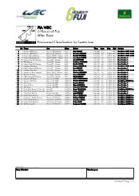Race 6 Hours of Fuji FIA WEC After