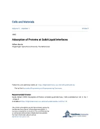 Adsorption of Proteins at Solid-Liquid Interfaces