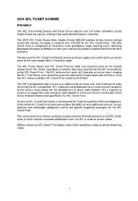 Afl Ticket Scheme Proposal