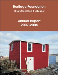Annual Report 2007-2008 TABLE of CONTENTS