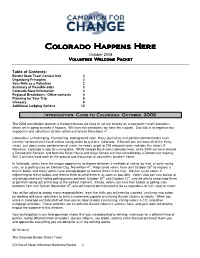 Colorado Welcome Packet