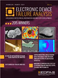 Electronic Device Failure Analysis a Resource for Technical Information and Industry Developments 2015 Winners