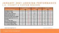 January 2021 Lodging Performance L.A