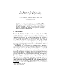 On Querying Ontologies with Contextual Logic Programming