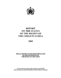 Report on the Status of the Rights of the Child in Samoa 2005