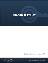 Shadow It Policy