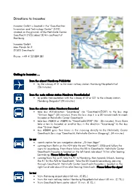 Directions to Incoatec