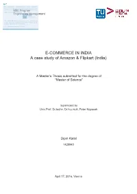 E-COMMERCE in INDIA a Case Study of Amazon & Flipkart