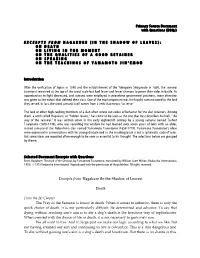 Excerpts from Hagakure (In the Shadow of Leaves): on Death