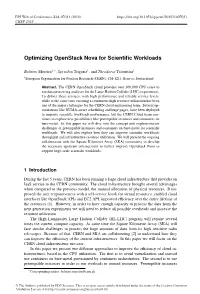 Optimizing Openstack Nova for Scientific Workloads