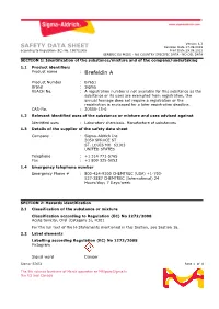 SAFETY DATA SHEET Revision Date 17.09.2019 According to Regulation (EC) No
