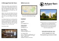 A Message from the Vicar: Where We Are: Contact