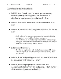 An Outline of the Atomic Theory