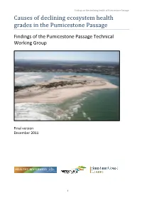 Causes of Declining Ecosystem Health Grades in the Pumicestone Passage