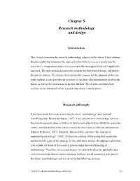 Chapter 5 Research Methodology and Design