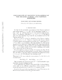 Coinvariants of Nilpotent Subalgebras of the Virasoro Algebra and Partition