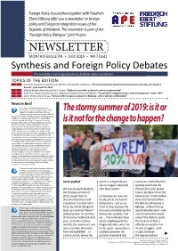 Newsletter on Foreign Policy and European Integration Issues of the Republic of Moldova