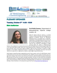 Plenary Speaker