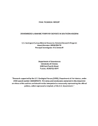 USGS MRERP 06HQGR0176 Final Technical Report