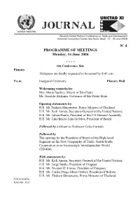 Daily Journal N° 4 for UNCTAD XI