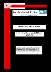 Increasing the Amount of Fibre in Your Diet