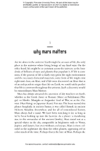 Life on Mars What to Know Before We Go