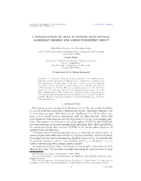 A Construction of Bent Functions with Optimal Algebraic Degree and Large Symmetric Group