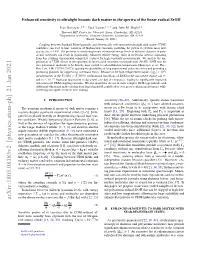 Arxiv:1805.08185V2 [Physics.Atom-Ph] 21 Jan 2021 Δω Δα Δµ = Qα + Qµ