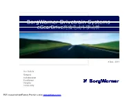 Borgwarner Egeardrive(For Customer)