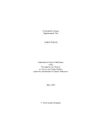 Exploited by Images Supplemental Text Andjela Padejski Submitted in Partial Fulfillment of the Prerequisite for Honors in Cinema