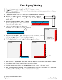 Faux Piping Binding
