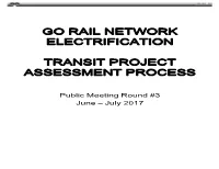Go Rail Network Electrification Transit