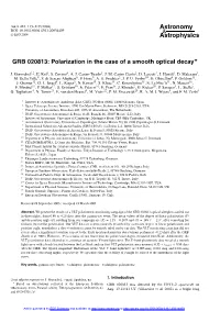 GRB 020813: Polarization in the Case of a Smooth Optical Decay