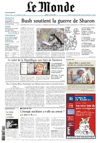 LE MONDE/PAGES&lt;UNE&gt;