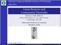 Linux Routers and Community Networks